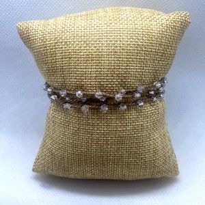 Brighton Karma Bracelet- brown multi strand bracelet w/ brand and charms